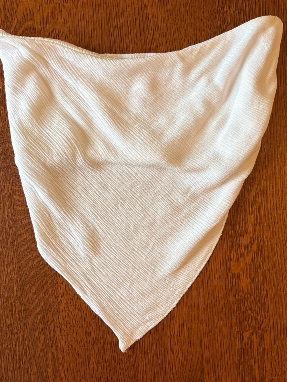 Stradivarius Cream Tube Top Minimalist Feminine Scarf Hem